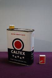 Caltex Five Star 2 Liters HD  Heavy Duty Oil Tin httpxxxxantiquesnet