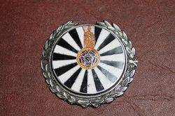 Cardinal And Rose Enamel Car Club Badge