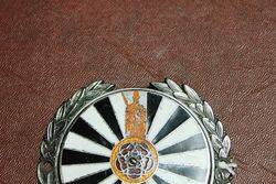 Cardinal And Rose Enamel Car Club Badge