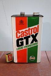 Castrol GTX Liquid Engineering 5 litre Oil Tin.