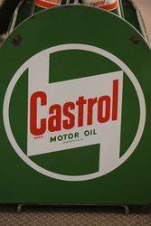 Castrol Motor Oil Forecourt Basket Rack With Enamel Signs To Each End 