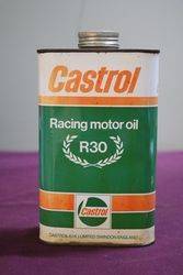 Castrol R30 One Litre Racing Motor Oil Tin