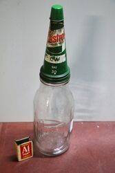 Castrol "Z" One Quart Oil Bottle with Tin Top,
