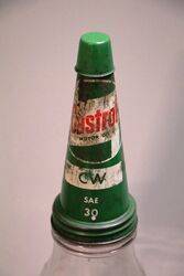 Castrol Z One Quart Oil Bottle with Tin Top