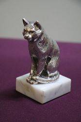 Cat Mascot By Lejeune on Marble Stand 