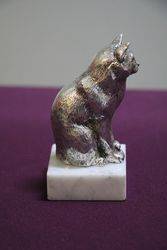 Cat Mascot By Lejeune on Marble Stand 