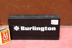 Classic Burlington Plastic Block Paper Weight.