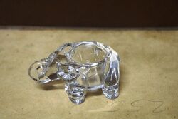 Classic Clear Glass Elephant Toothpick Holder 
