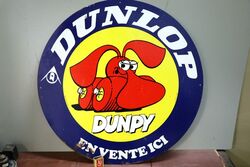 Classic Dunlop Dunpy Screen Printed Pictorial Double Sided Tin Sign