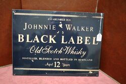 Classic Johnnie Walker Black Label Whisky Alloy Sign. #