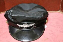 Classic Shell Attendants Size 8 Cap Complete with Badge & Buttons. 