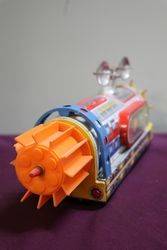 Colorful Battery Operated Tin Toy Space Express 