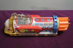 Colorful Battery Operated Tin Toy Space Express 