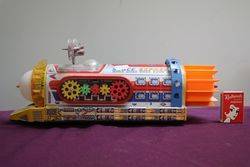 Colorful Battery Operated Tin Toy Space Express 