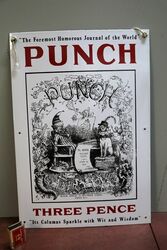 Contemporary Punch Pictorial Enamel Sign.  # 