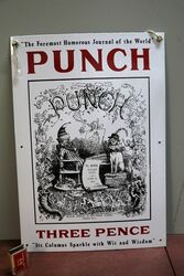 Contemporary Punch Pictorial Enamel Sign   