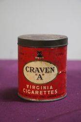 Craven andquotAandquot Virginia Cork Tipped 50 Cigarettes Red Tin 