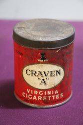 Craven andquotAandquot Virginia Cork Tipped 50 Cigarettes Red Tin 