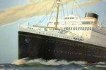 Cunard M V Britannic Advertising Card