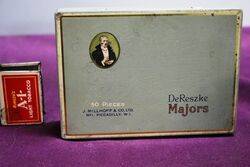 DeReszke Majors 50 Cigarette Tin