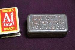 Duncans Waterproof Wax Matches Tin