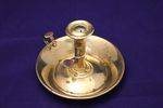 Early 19th Century Brass Chamber Candle Stick Holder 
