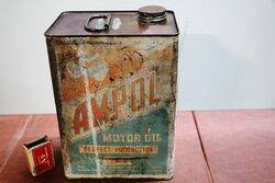 Early Ampol Chevron Perfect Protection 1gl Motor Oil Tin