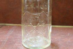 Early Atlantic Union Oil Company Embossed Glass Quart Oil Bottle
