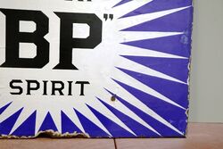 Early BP Motor Spirit Irish Flash Double Sided Enamel Sign