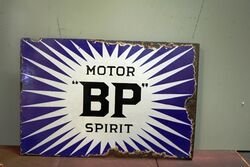 Early BP Motor Spirit Irish Flash Double Sided Enamel Sign