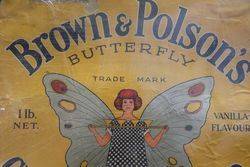 Early Brown and Polsonand39s Custard Powder Cardboard Advertising