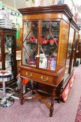 Early C20th Antique Mahogany Display Cabinet. #