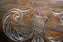 Early C20th Carved Oak Monks Bench 