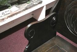 Early C20th Carved Oak Monks Bench 