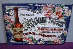 Early C20th Embossed Broquis Freres Tin Sign