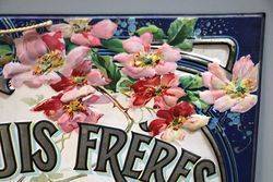 Early C20th Embossed Broquis Freres Tin Sign