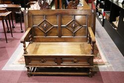 Early C20th English Monks Bench 