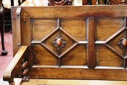 Early C20th English Monks Bench 