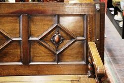 Early C20th English Monks Bench 