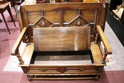 Early C20th English Monks Bench 