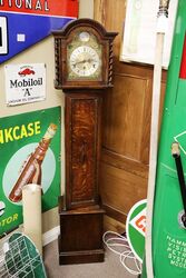 Early C20th English Oak Grandmother Clock.