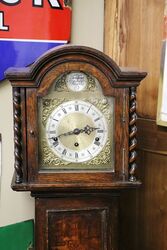 Early C20th English Oak Grandmother Clock