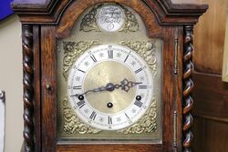 Early C20th English Oak Grandmother Clock