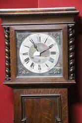 Early C20th English Oak Grandmother Clock 