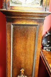 Early C20th English Oak Grandmother Clock 