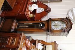 Early C20th English Oak Long Case Clock 