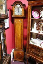 Early C20th English Walnut Grandmother Clock 