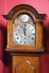 Early C20th English Walnut Grandmother Clock 