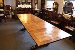 Early C20th French Walnut Draw Leaf Table  