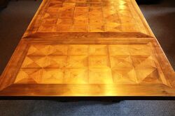 Early C20th French Walnut Draw Leaf Table  